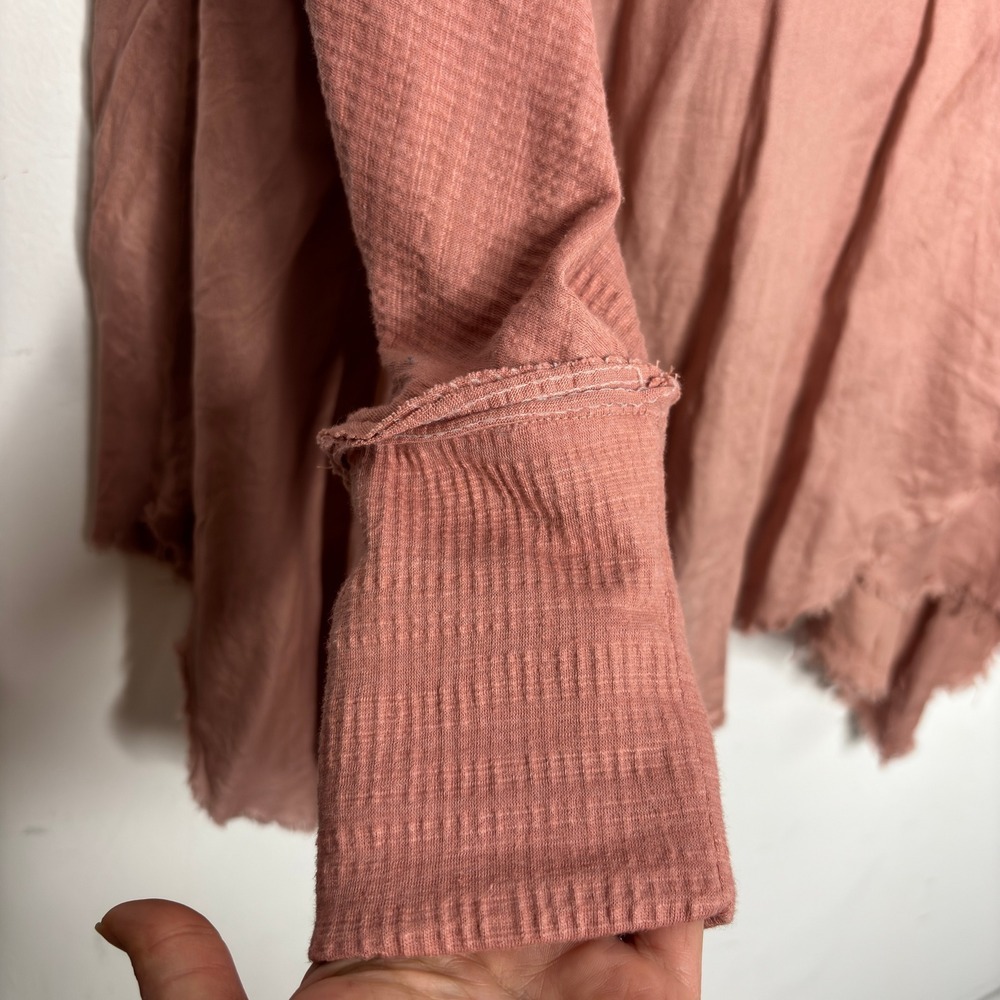 We The Free Coming In Hot Long Sleeve Tunic Trapeze Hem V Neck Oversized Size S - Picture 5 of 13